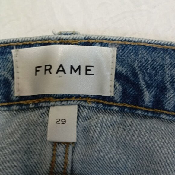 Frame Le Jane Wide Leg Jeans Size 29 Womens Blue Denim - Picture 2 of 13